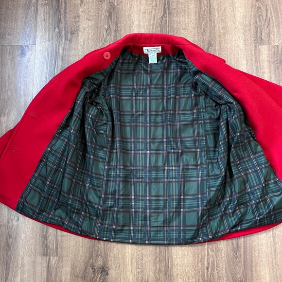 Vintage Talbots Red Pea Coat Sz 10 - Picture 8 of 10